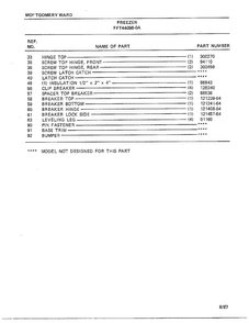 Freezer Page 6 Diagram and Parts List for 44056A-0  Frigidaire Freezer