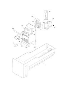 Ice Container Diagram and Parts List for 25370312212  Kenmore Refrigerator