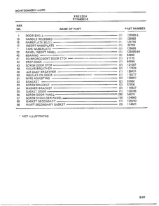 Freezer Page 2 Diagram and Parts List for 44057  Frigidaire Freezer