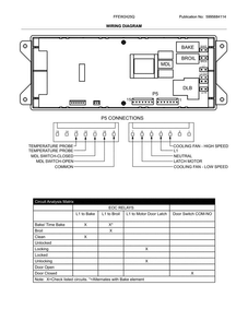 Wiring Diagram Diagram and Parts List for FFEW2425QWB  Frigidaire Wall Oven