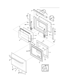 Doors Diagram and Parts List for FFET3025LWB  Frigidaire Wall Oven
