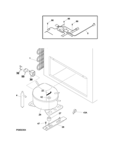 System Diagram and Parts List for FFFC11M4QWA  Frigidaire Freezer