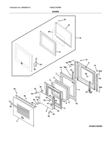 Doors Diagram and Parts List for FGMC2765PBF  Frigidaire Microwave Oven Combo