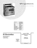 COVER Diagram and Parts List for PLEF489GCA  Frigidaire Range