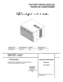 COVER Diagram and Parts List for FAL124K1A1  Frigidaire Air Conditioner