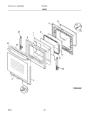 DOOR Diagram and Parts List for FEF366EBK  Frigidaire Range