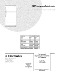 COVER Diagram and Parts List for FRT21IS6JB0  Frigidaire Refrigerator