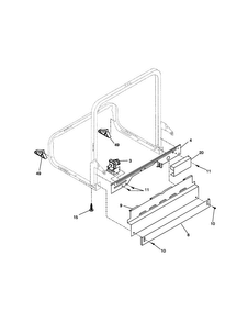 Frame Diagram and Parts List for FDB836GFB6  Frigidaire Dishwasher