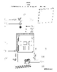Door Diagram and Parts List for 58714649J01B  Kenmore Dishwasher