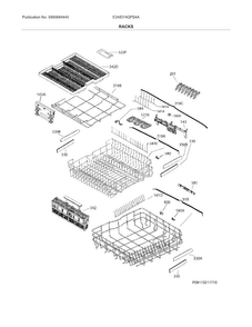 Racks Diagram and Parts List for E24ID74QPS4A  Electrolux Dishwasher