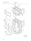 DOORS Diagram and Parts List for PLHT219TCB3  Frigidaire Refrigerator