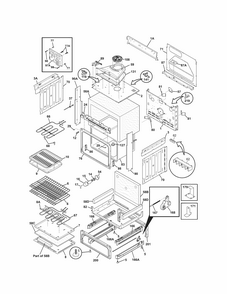 Body Diagram and Parts List for 79046899904  Kenmore Range