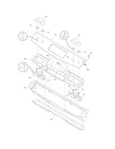 Backguard Diagram and Parts List for FFED3015PBA  Frigidaire Range