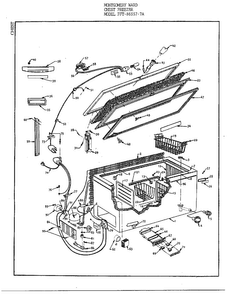 Cabinet Diagram and Parts List for 86557-7A  Frigidaire Freezer