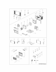 Recommended Spare Parts Diagram and Parts List for 25376250410  Kenmore Air Conditioner