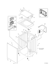 Lower Cabinet/top Diagram and Parts List for FFLG4033QT0  Frigidaire Washer Dryer Combo