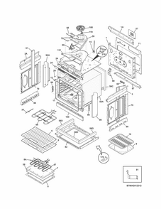 Body Diagram and Parts List for 79042519313  Kenmore Range