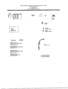 Wire Harness And Misc. Parts Diagram and Parts List for 7347A  Frigidaire Dryer