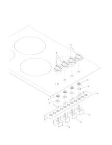 Control Panel Diagram and Parts List for FFEC3024PSA  Frigidaire Cooktop