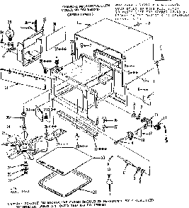 Cabinet Parts Diagram and Parts List for 5649948210  Kenmore Microwave