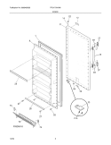 DOOR Diagram and Parts List for FRU17G4JW8  Frigidaire Refrigerator