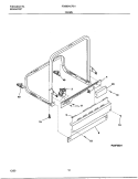 FRAME Diagram and Parts List for FDB634CFS1  Frigidaire Dishwasher