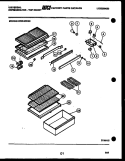 SHELVES AND SUPPORTS Diagram and Parts List for GTN140WB3  Frigidaire Refrigerator