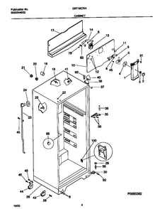 Cabinet Diagram and Parts List for GRT16CRHZ6  Gibson Refrigerator
