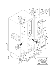 Cabinet Diagram and Parts List for FGHC2355PF5  Frigidaire Refrigerator