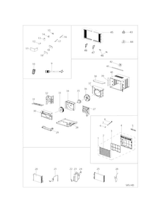 Recommended Spare Parts Diagram and Parts List for 25370251012  Kenmore Air Conditioner