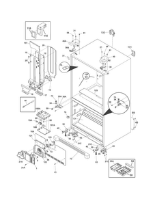 Cabinet Diagram and Parts List for FPHG2399MF7  Frigidaire Refrigerator