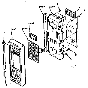 Control Panel Parts Diagram and Parts List for 5648898610  Kenmore Microwave