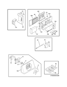 Controls Diagram and Parts List for EI26SS30JS5  Electrolux Refrigerator
