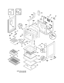 Body Diagram and Parts List for FFEF3050LSP  Frigidaire Range