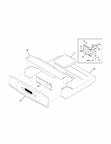 Control Panel Diagram and Parts List for 79048769901  Kenmore Wall Oven