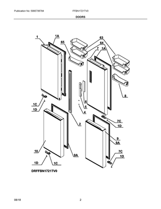 Part Location Diagram of 5304513750 Frigidaire DOOR BIN