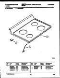 COOKTOP PARTS Diagram and Parts List for KF460GDD4  Frigidaire Range