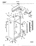 CABINET Diagram and Parts List for FRT21QRCD3  Frigidaire Refrigerator