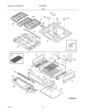 TOP/DRAWER Diagram and Parts List for EI30DS55JS1  Electrolux Range
