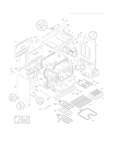 Body Diagram and Parts List for FFEF4015LWC  Frigidaire Range