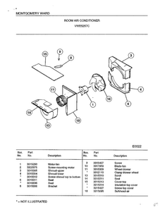 Room Air Conditioner Page 3 Diagram and Parts List for 5257C  Frigidaire Air Conditioner