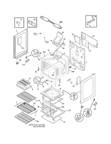 Body Diagram and Parts List for LGGF3042KFM  Frigidaire Range