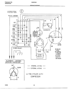 Wiring Diagram Diagram and Parts List for 5069008A  Frigidaire Air Conditioner