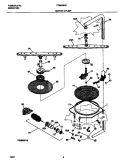 MOTOR & PUMP Diagram and Parts List for FDB636GFR4  Frigidaire Dishwasher