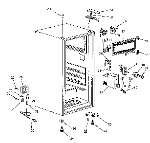 Cabinet Parts Diagram and Parts List for 5648661190  Kenmore Refrigerator
