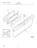 CONTROL PANEL Diagram and Parts List for FDB4315LFC0  Frigidaire Dishwasher