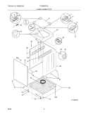 LOWER CABINET/TOP Diagram and Parts List for FLGB8200FS5  Frigidaire Washer Dryer Combo