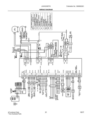 12 - Wiring Diagram Diagram and Parts List for LGHK2336TF0  Frigidaire Refrigerator