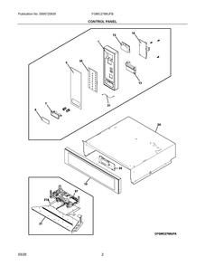 Control Panel Diagram and Parts List for FGMC2766UFB  Frigidaire Microwave