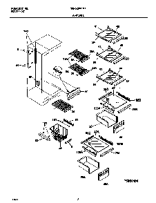 Shelves Diagram and Parts List for WRS20WRHW5  Westinghouse Refrigerator
